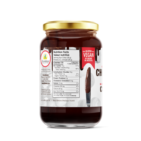 Organic Fair Trade Dark Chocolate Hazelnut Spread - (300g)