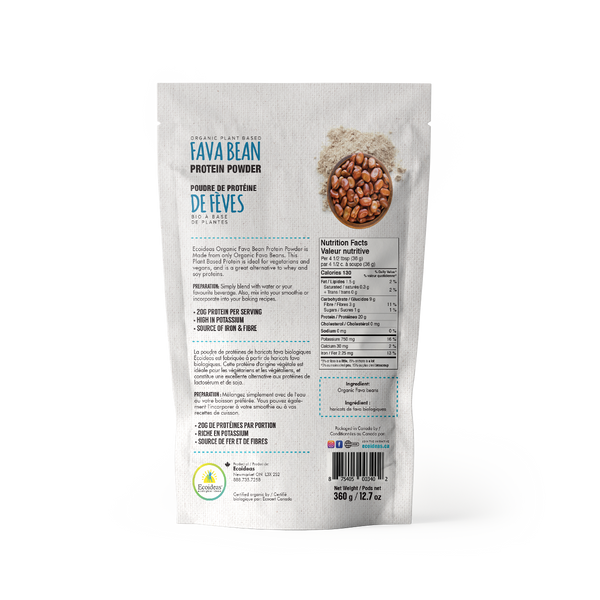 Ecoideas Fava Bean Protein Powder - (360g)