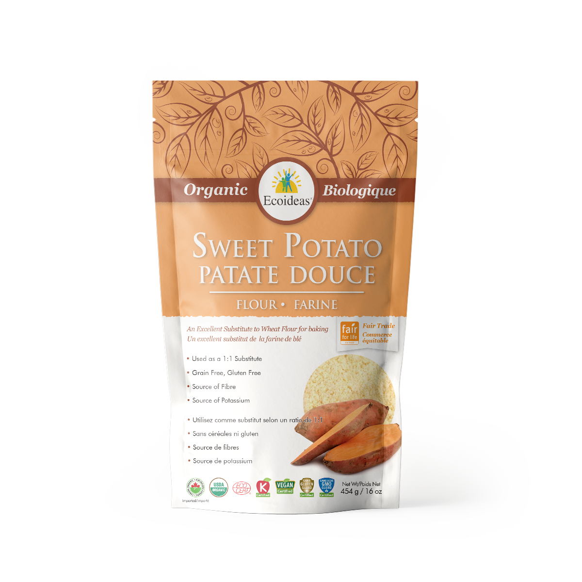 Organic Fair Trade Sweet Potato Flour - (454g)