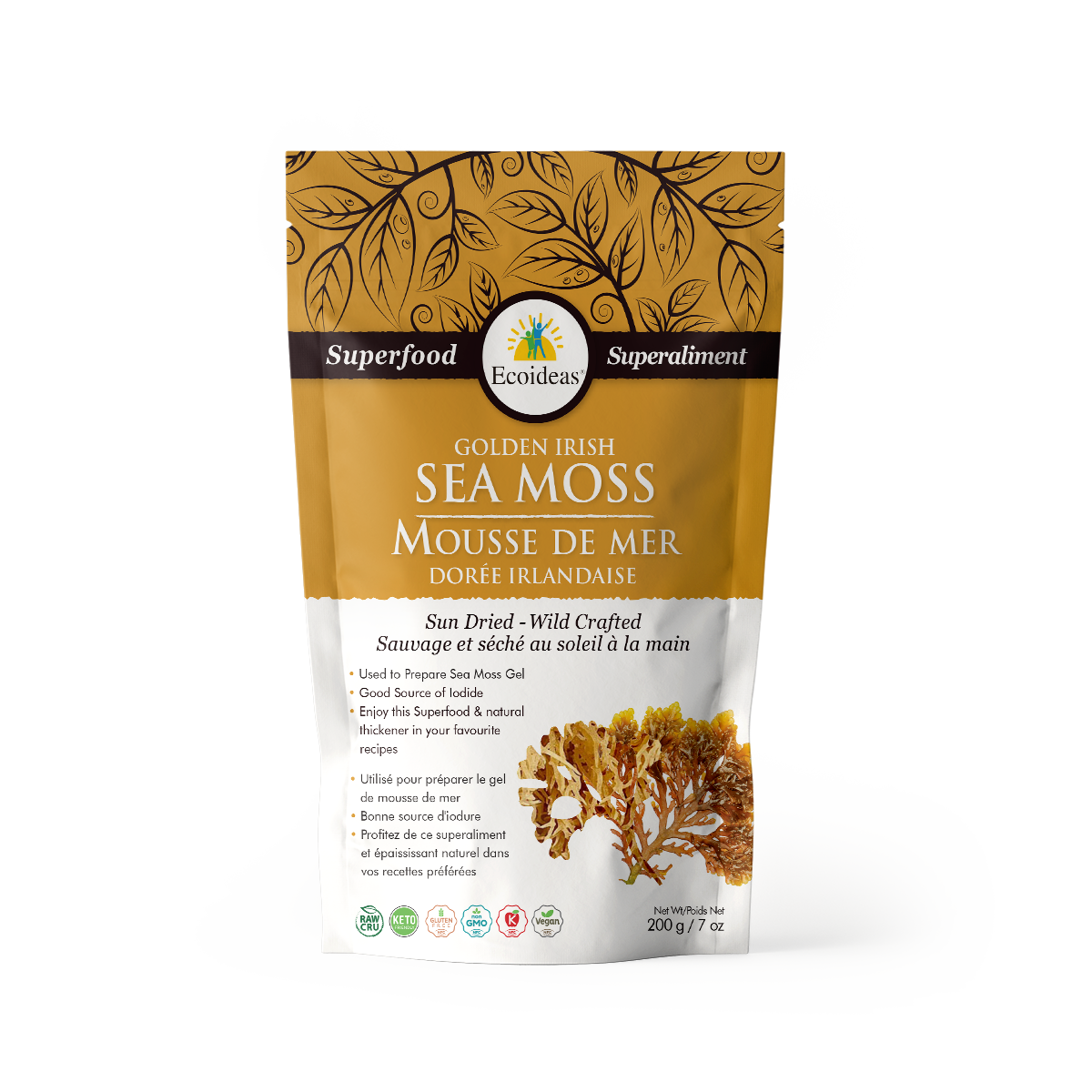 Organic Golden Irish Sea Moss - (57g)