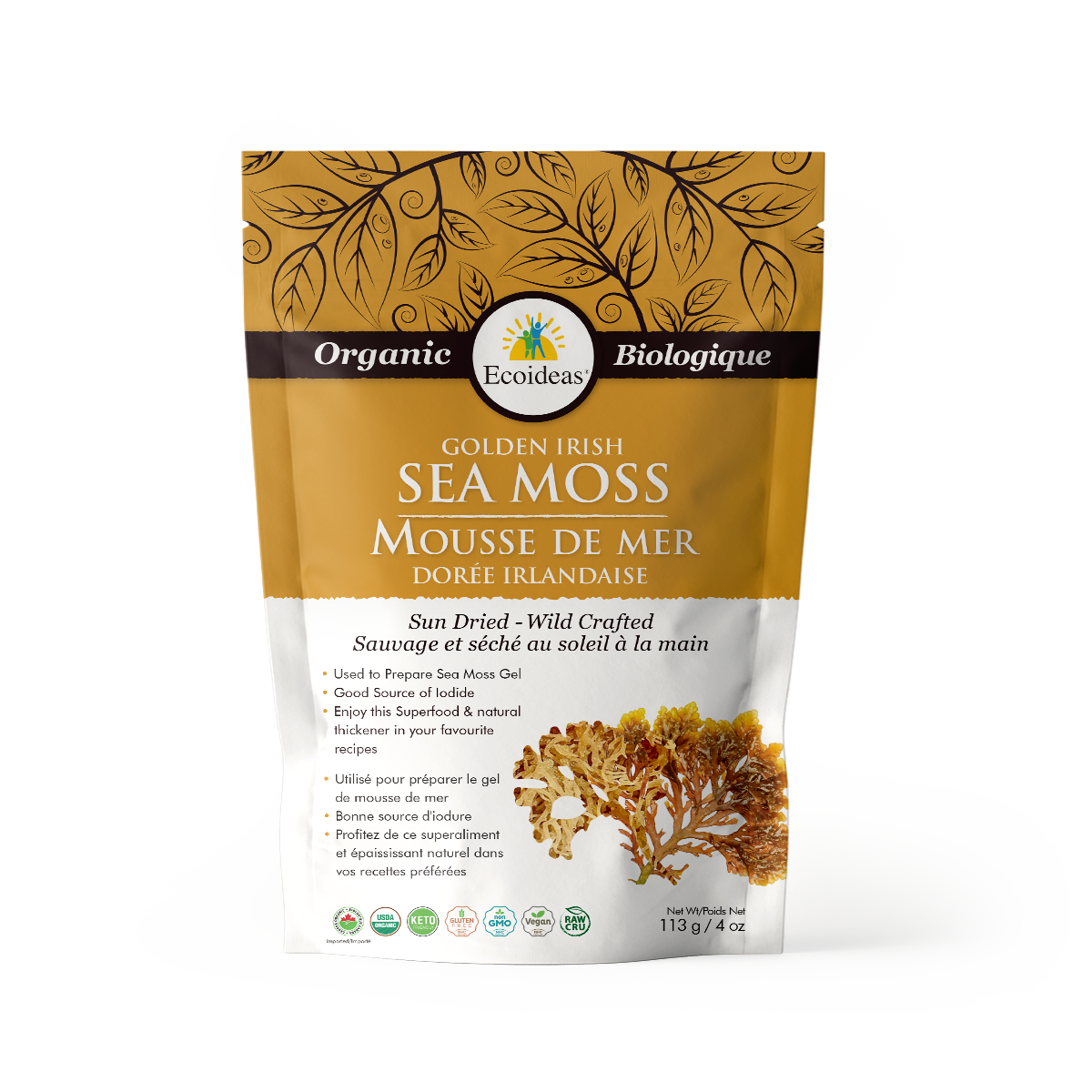 Organic Golden Irish Sea Moss - (113g)