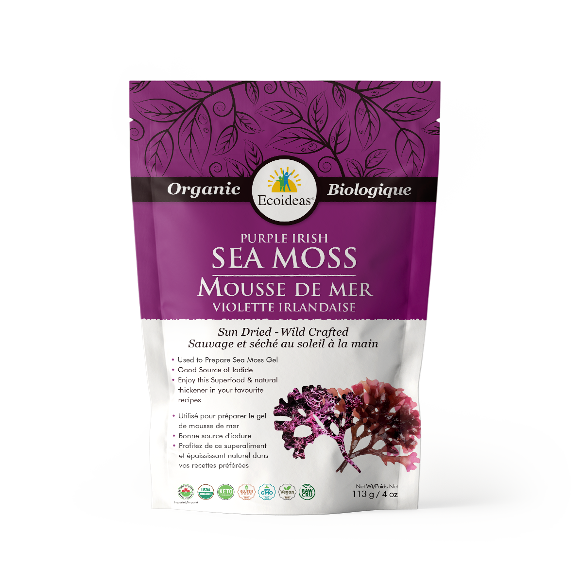 Organic Purple Irish Sea Moss - (113g)