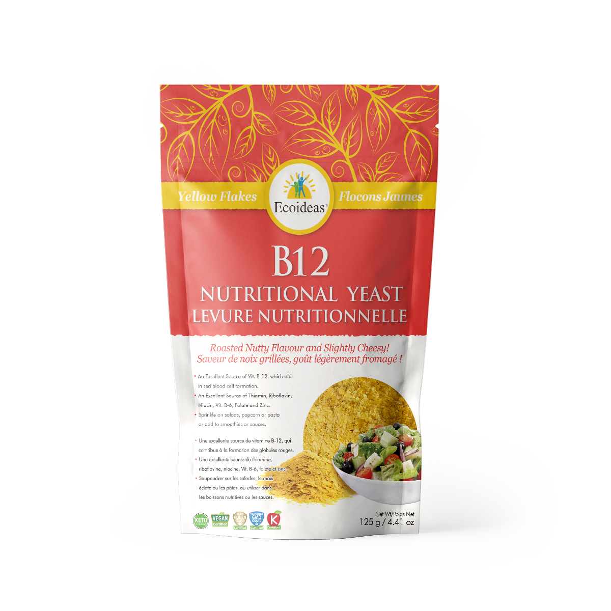 Ecoideas Nutritional Yeast with B12- (125g)