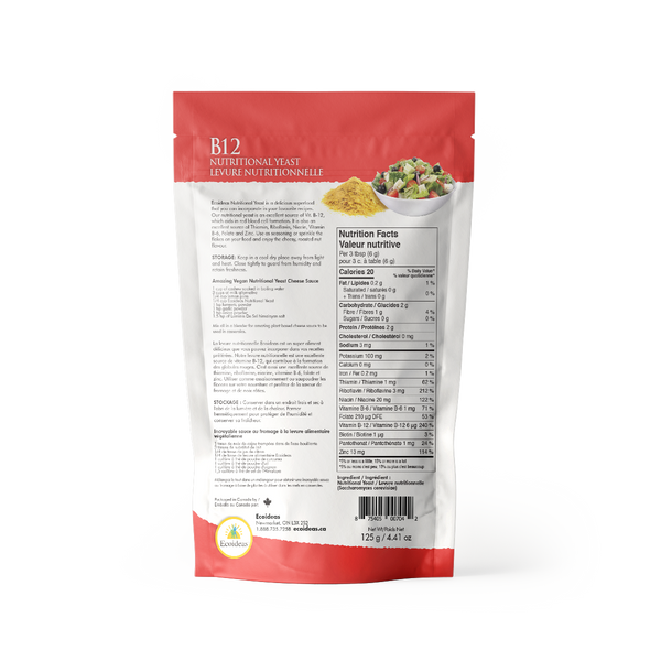 Ecoideas Nutritional Yeast with B12- (125g)