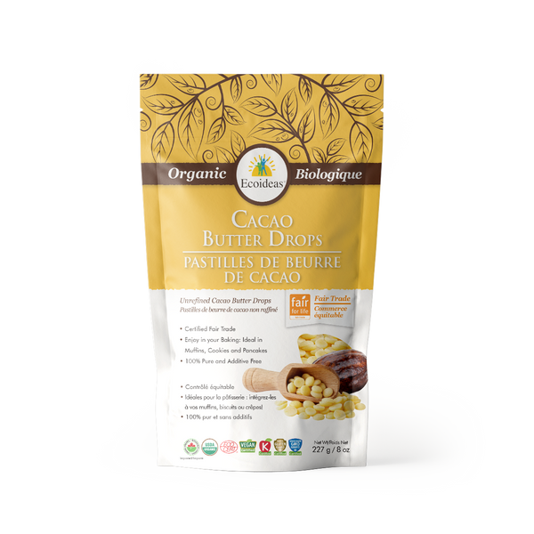 Organic Fair Trade Cacao Butter drops - (227g)²