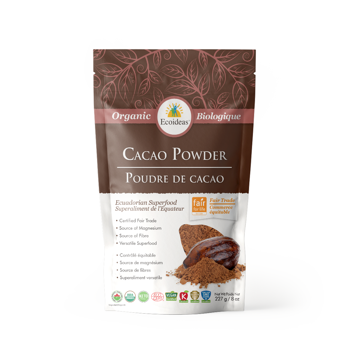 Organic Fair Trade Cacao Powder - (227g)²