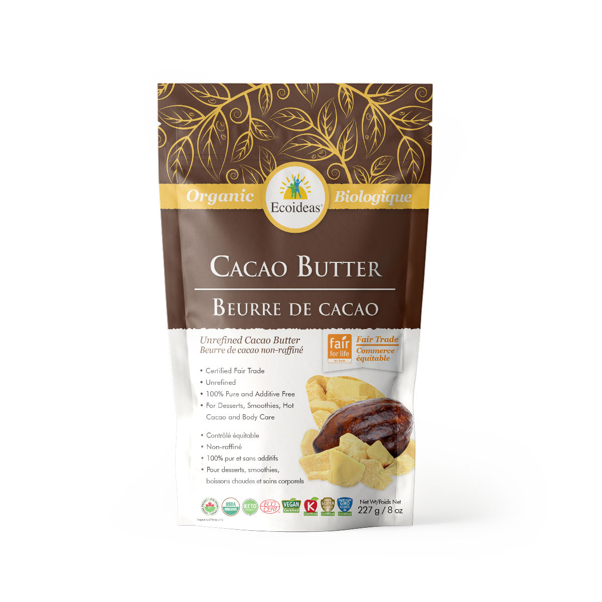 Organic Fair Trade Cacao Butter - (227g)²