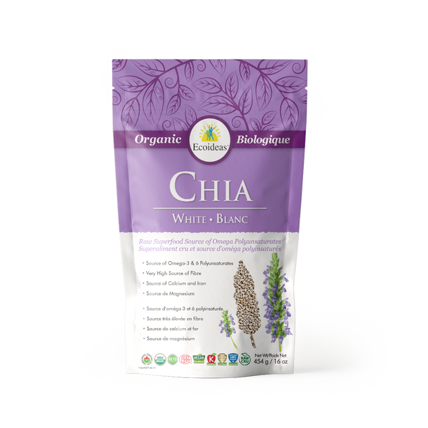 Organic White Chia Seeds - (454g)