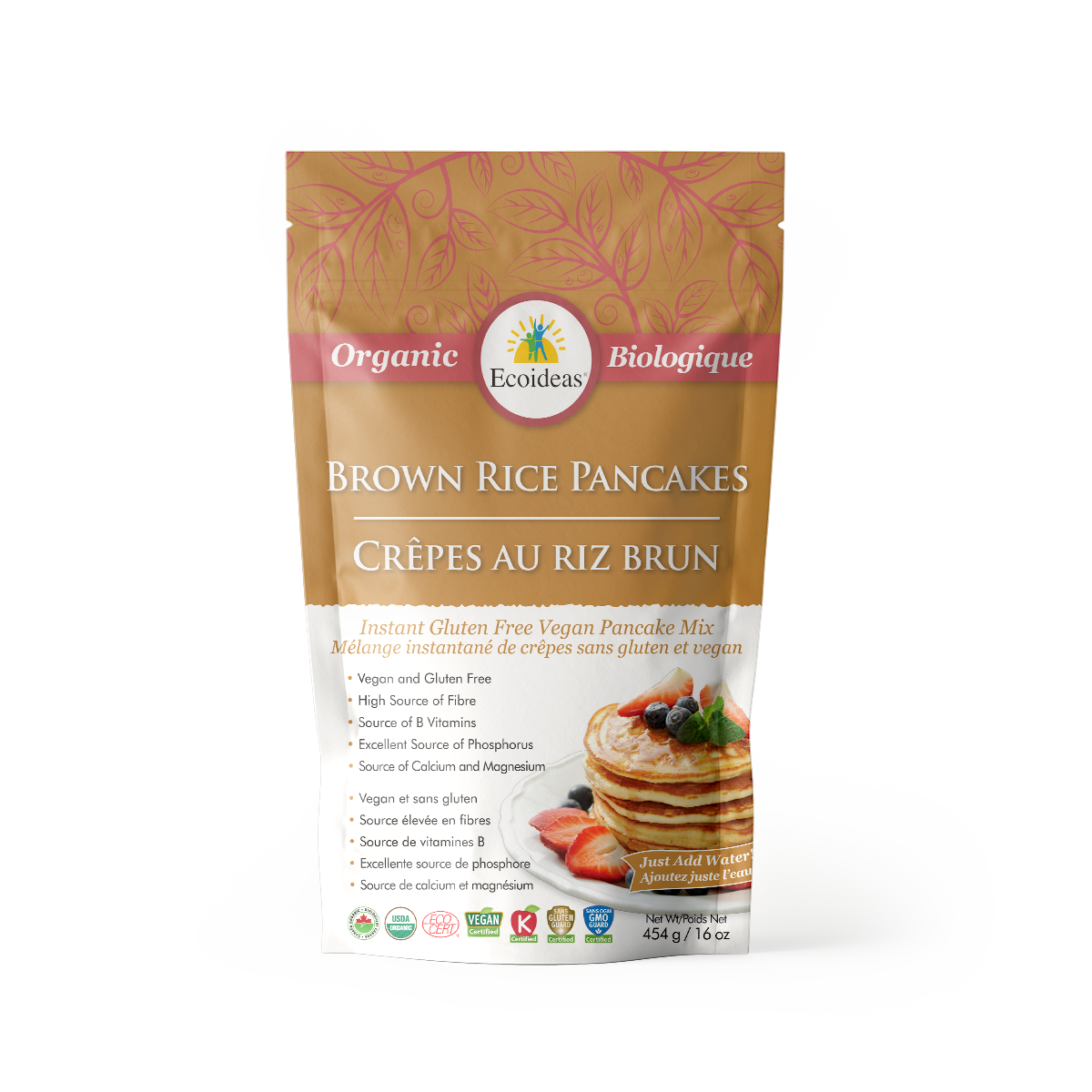 Organic Brown Rice Pancake - Vegan & GF - (454g)