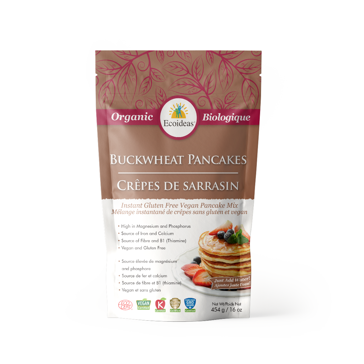 Organic Buckwheat Pancake - Vegan & GF - (454g)