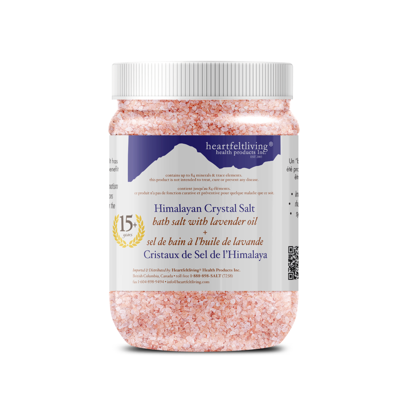 HeartFeltLiving Bath Salt with Lavender Oil - (1000g)