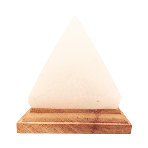 MICRO Himalayan Salt LED Lamp - Pyramid White - (0.2-0.3 kg)