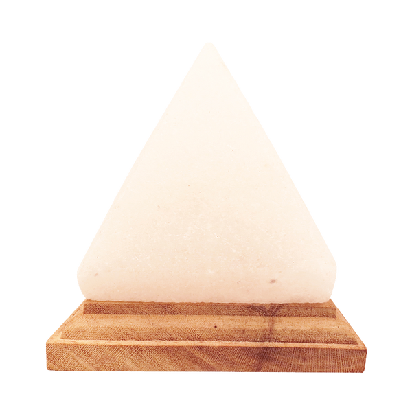 MICRO Himalayan Salt LED Lamp - Pyramid White - (0.2-0.3 kg)