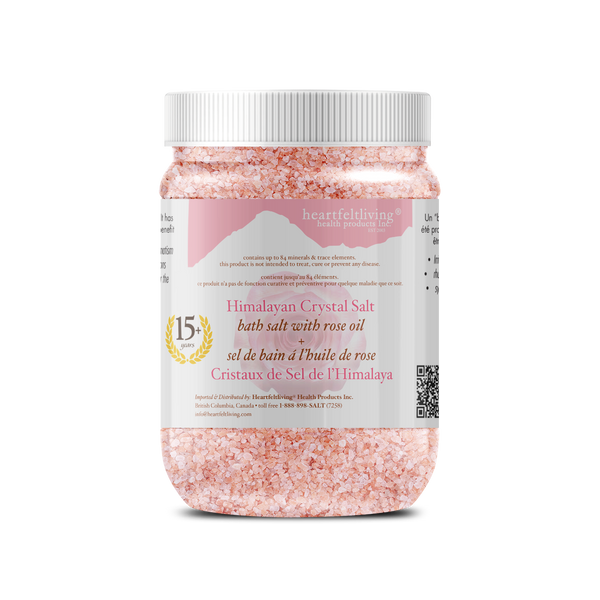 HeartFeltLiving Bath Salt with Rose Oil - (1000g)